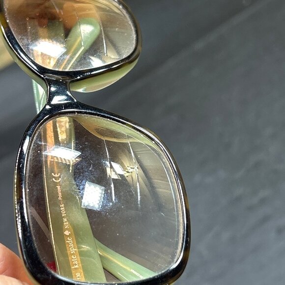 Kate Spade Akira/P/S Polarized Sunglasses Size 54-17-130 Tortoise & Green Frame - Picture 9 of 11